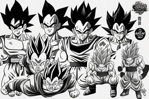 Goku and vegeta tattoo idea