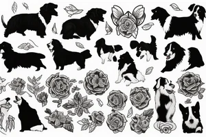 Border collie dog tattoo idea