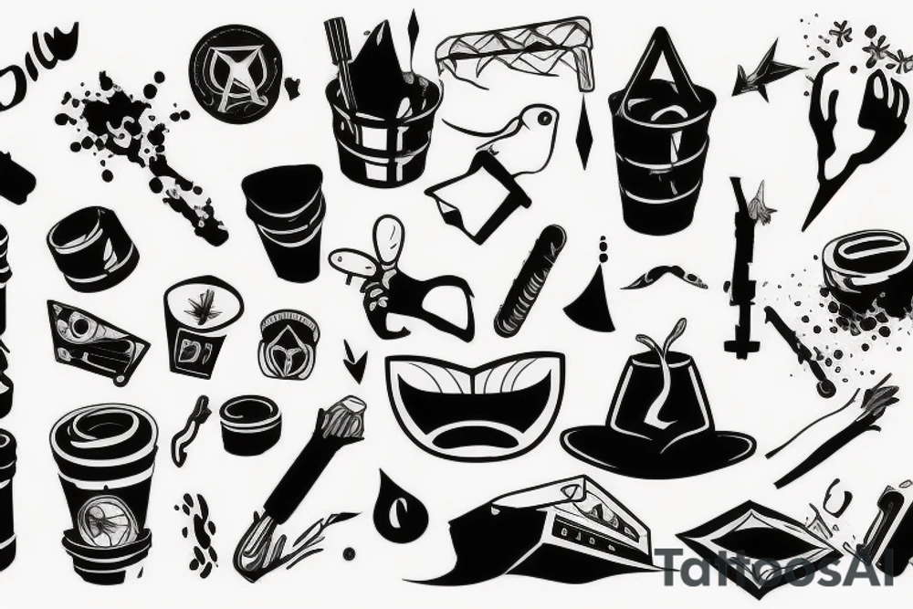 trash style  tattoo tattoo idea