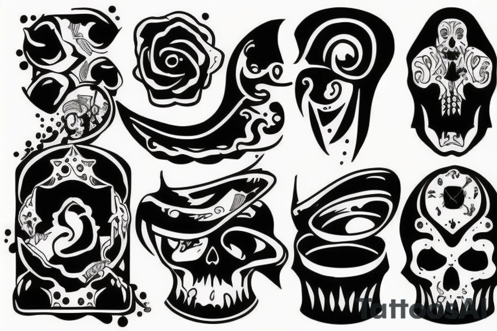 trash style  tattoo tattoo idea