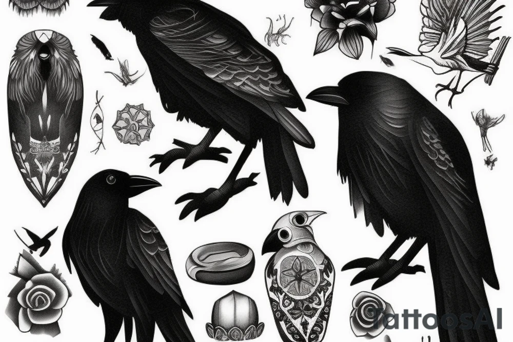 Crow tattoo idea