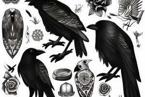 Crow tattoo idea