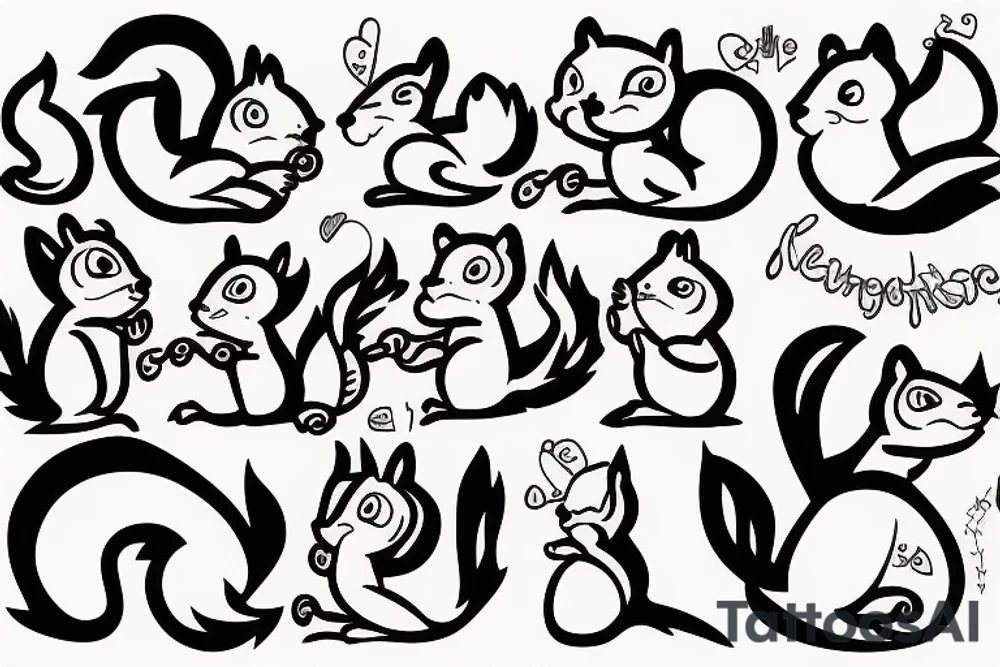 New school Squirrel tattoo idea