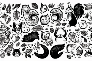 New school Squirrel tattoo idea