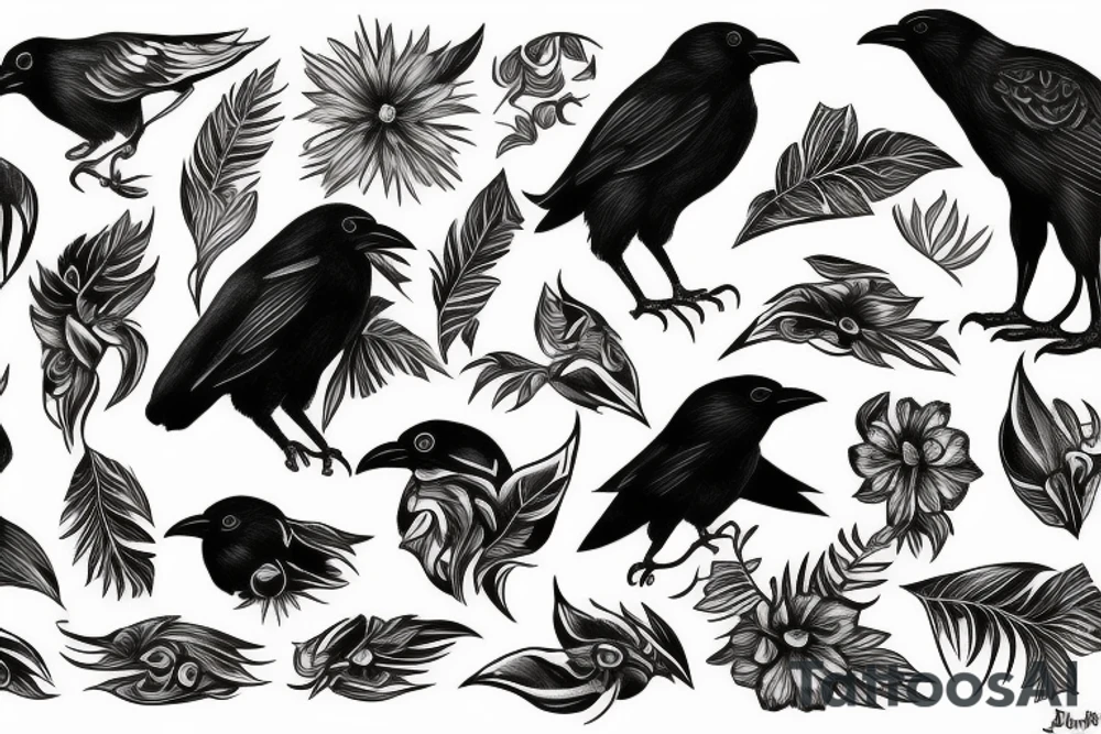 Crow tattoo idea
