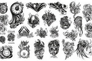Siłownia, krzyż, kwiat tattoo idea