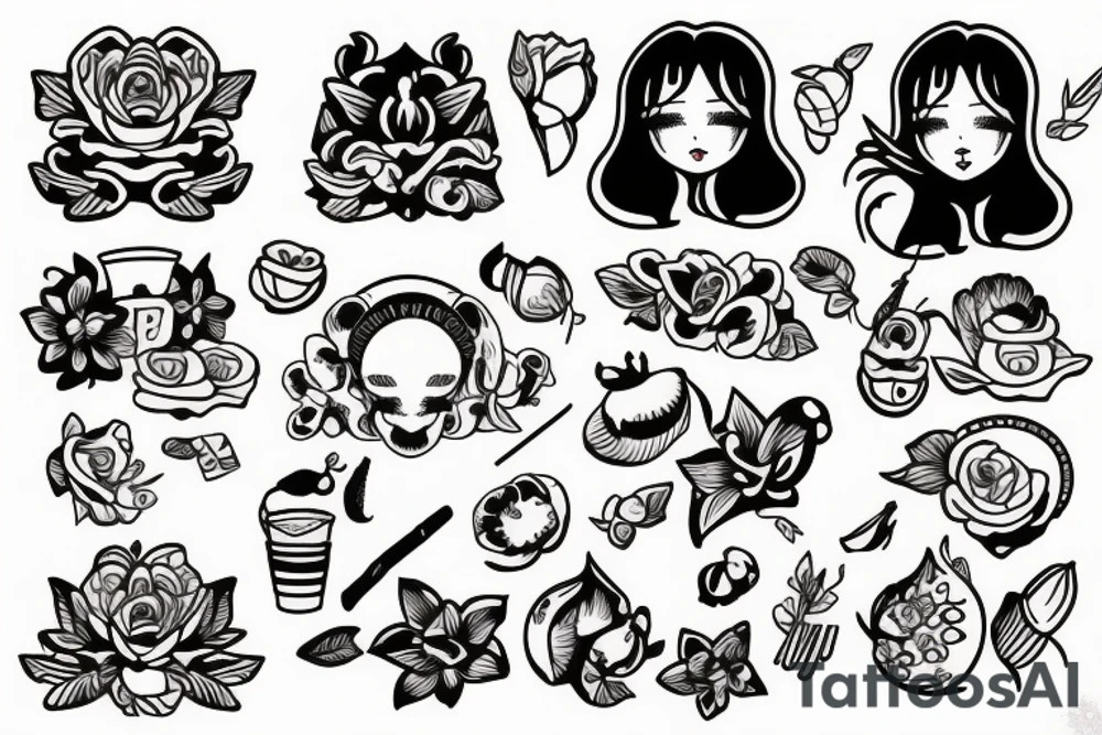 Cute Silesian dumpling tattoo idea