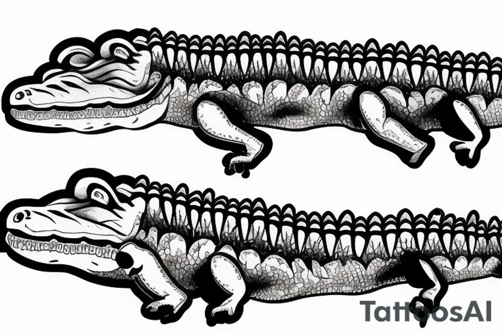 Big crocodile tattoo idea