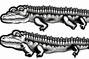 Big crocodile tattoo idea