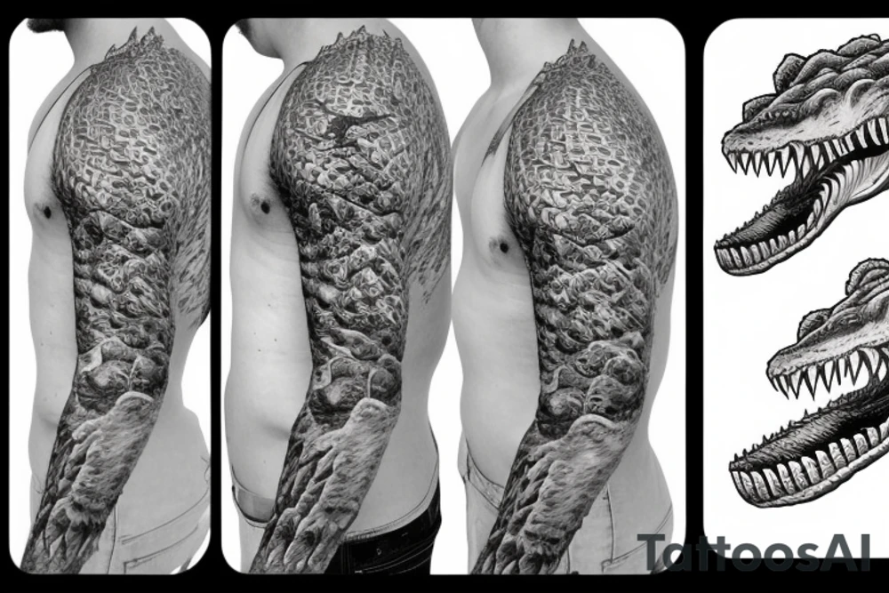 Big crocodile tattoo idea