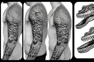 Big crocodile tattoo idea