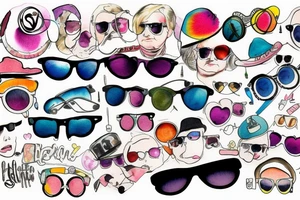 Elton john's sunglasses tattoo idea
