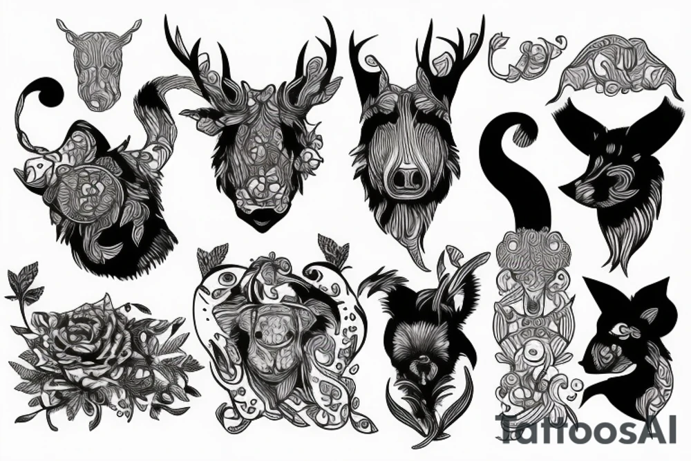 Animals tattoo idea