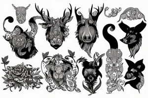 Animals tattoo idea