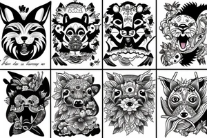 Animals tattoo idea
