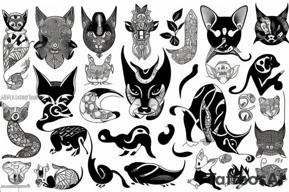 Animals tattoo idea