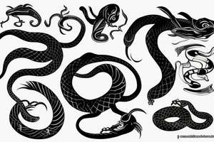 Snake who looks badass tattoo idea
