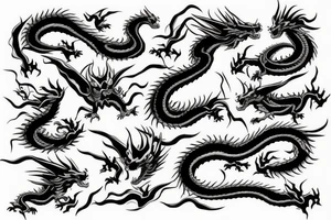 Dragon with Samurai tattoo idea