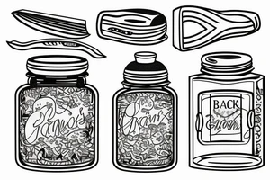 razor blade in grandma's jar tattoo idea