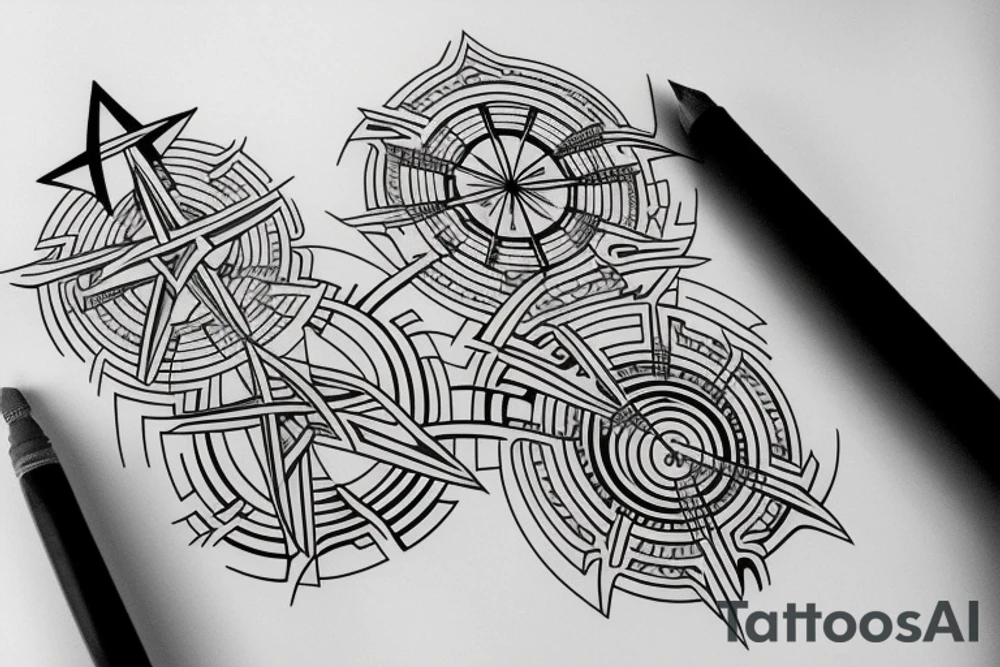 ireland travelling nature north star tattoo idea