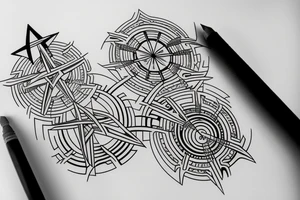 ireland travelling nature north star tattoo idea