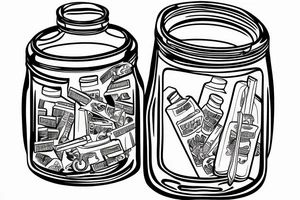 razor blade in grandma's jar tattoo idea
