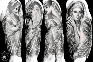 angel gym tattoo idea