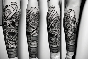 samurai on forearm tattoo idea