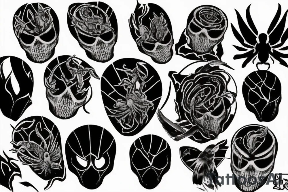 Black widow tattoo idea