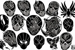 Black widow tattoo idea