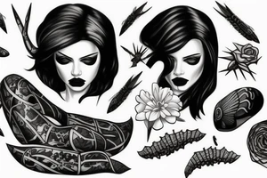 Black widow tattoo idea