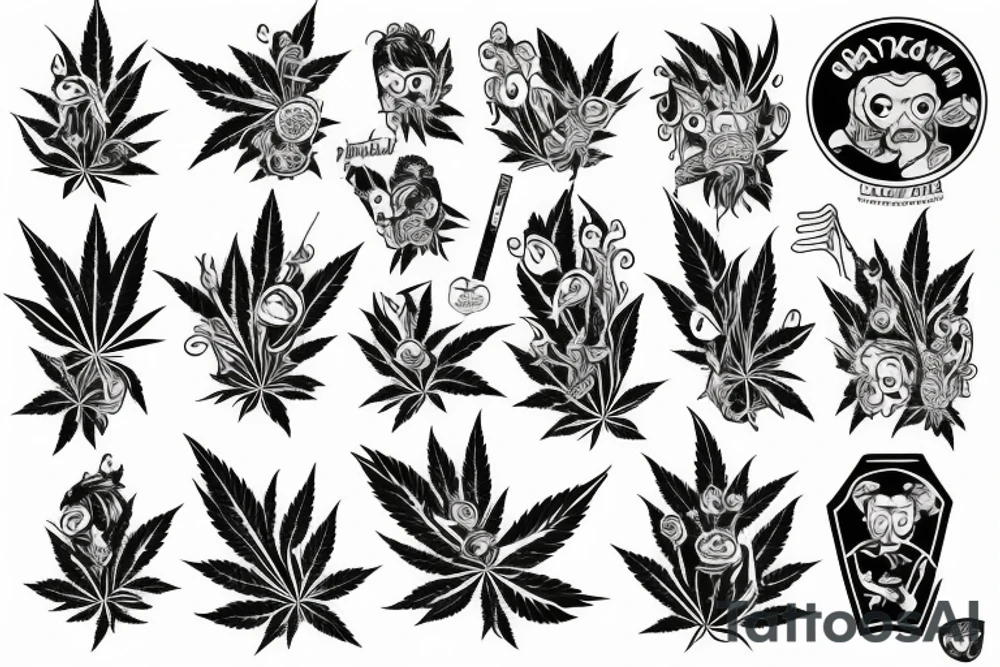 patryk rozgwiazda weed tattoo idea