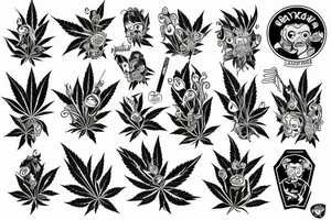 patryk rozgwiazda weed tattoo idea