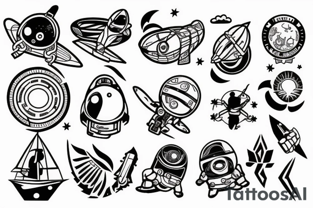 Astronaut tattoo idea
