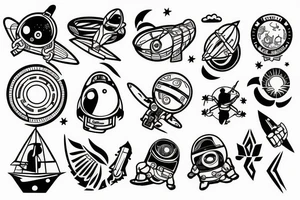 Astronaut tattoo idea