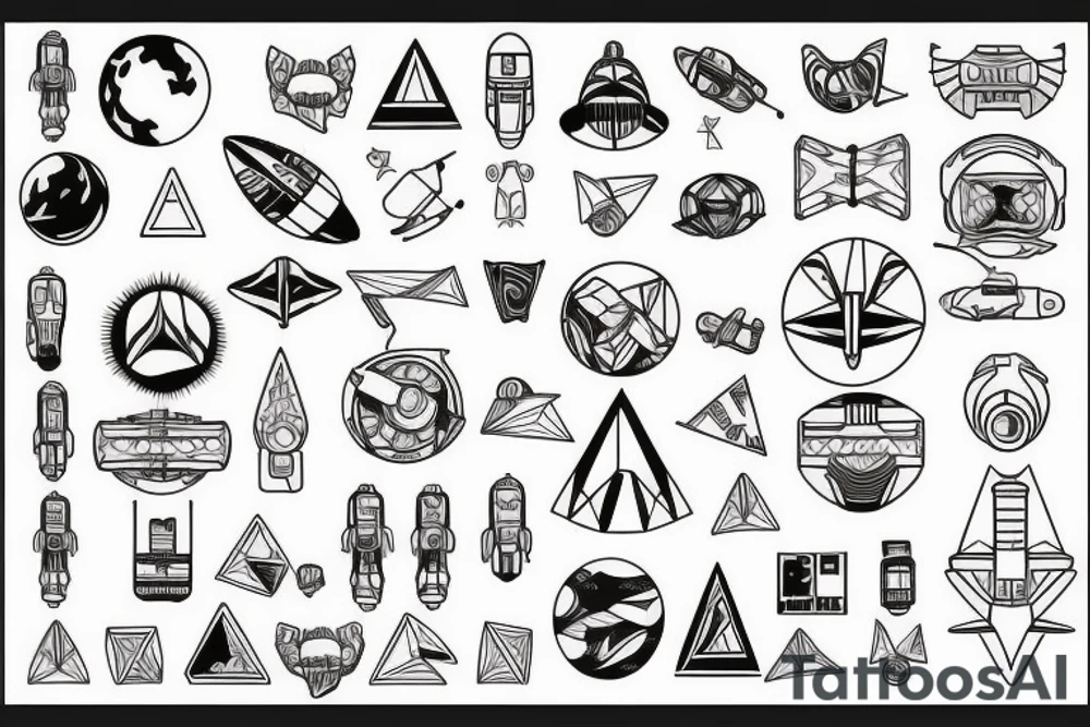 Astronaut and spaceship tattoo idea