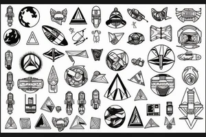 Astronaut and spaceship tattoo idea
