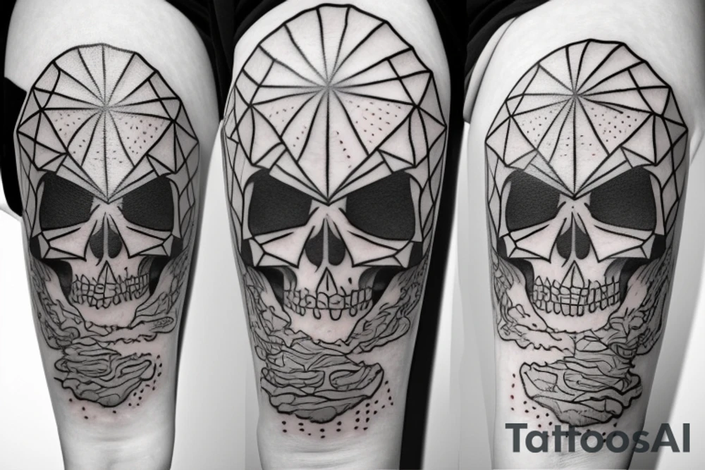 Astronaut skeleton tattoo idea