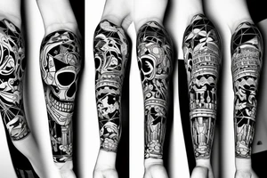 Astronaut skeleton tattoo idea