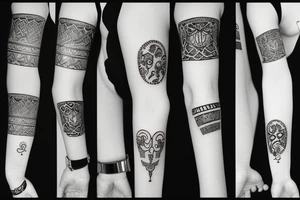 bracelet across the arm tattoo idea