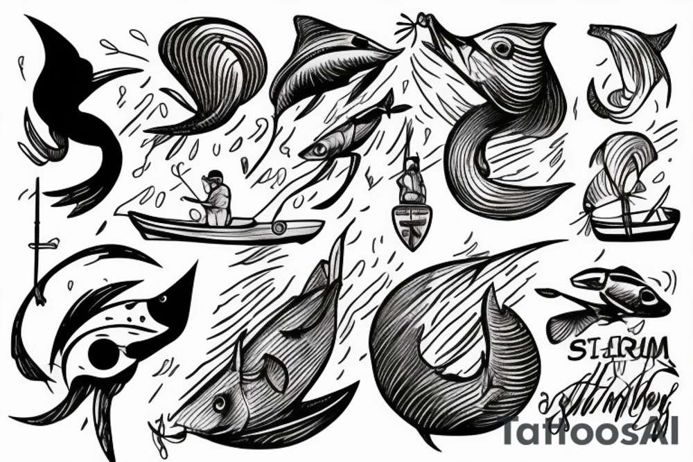 Fisherman in a storm tattoo idea