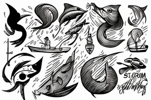 Fisherman in a storm tattoo idea