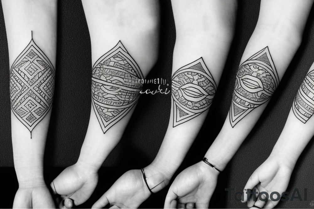 bracelet across the arm tattoo idea