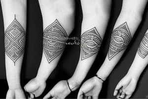 bracelet across the arm tattoo idea