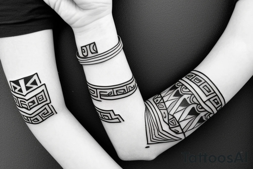 bracelet across the arm tattoo idea