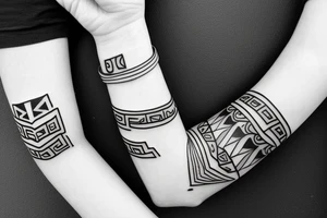bracelet across the arm tattoo idea