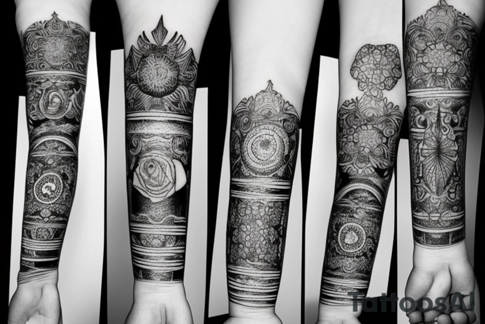 bracelet across the arm tattoo idea