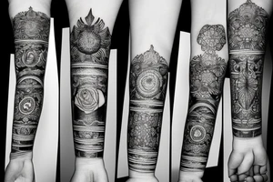 bracelet across the arm tattoo idea