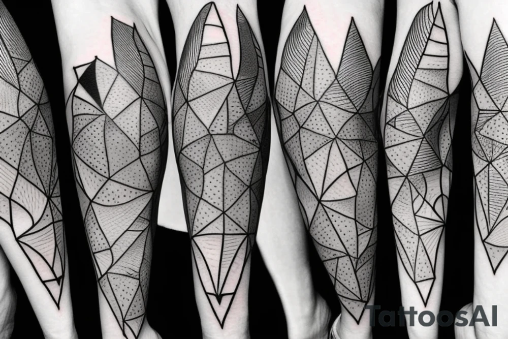A bat linework tattoo idea