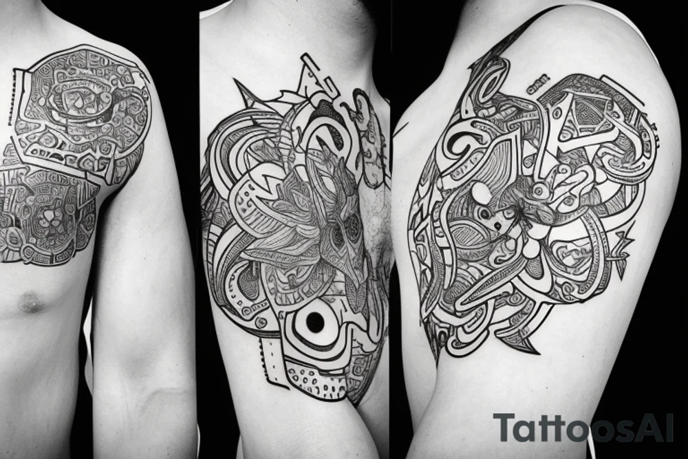 Japoński smok tattoo idea